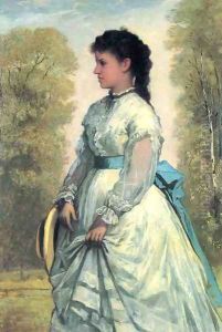Portrait of Agnes Elizabeth Clafllin by William Morris Hunt