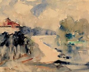 Paysage A La Riviere by Abel Bertram