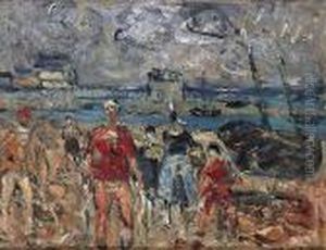 Bretagne, Le Retour Des Pecheurs by Abel Bertram
