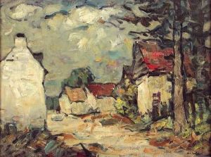 Les Maisons Aux Toits Rouges by Abel Bertram