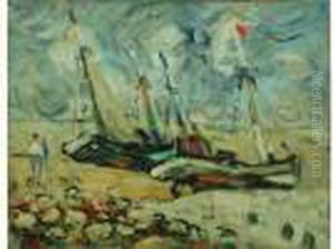 Bateaux De Peche A Maree Basse