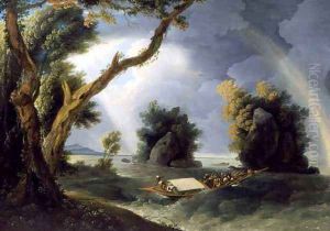 Storm on the Ganges with Mrs Hastings near the Colgon Rocks by William Hodges