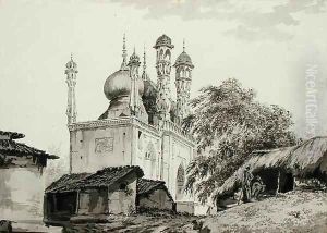 A Mosque at Gazipoor by William Hodges