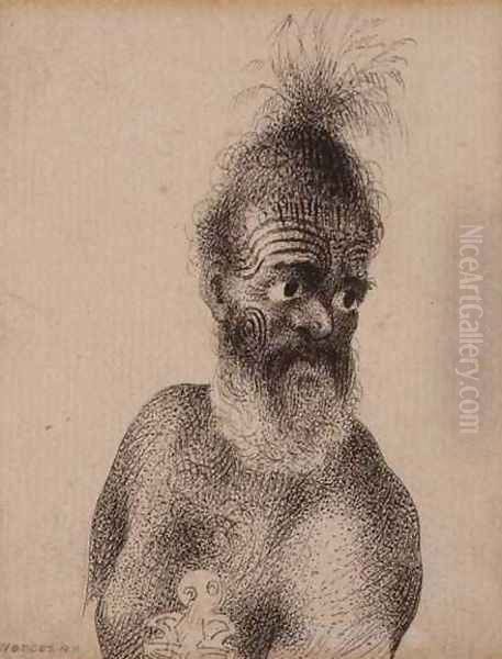 Head of a Maori man - view 1