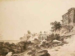 A View of the Ruins of the Palace and Mosque at Fatepur Sikri by William Hodges