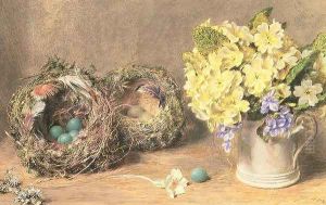 Spring Flowers and Birds Nests by William Henry Hunt