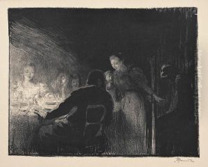 La Visiteuse (la Mort S'invitant A Table) by Paul Albert Besnard