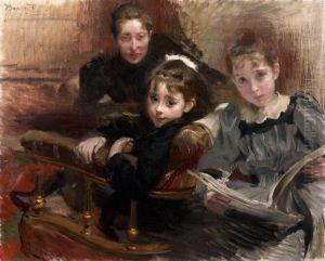 Madame Alfred Lenoir Et Ses Deux Filles