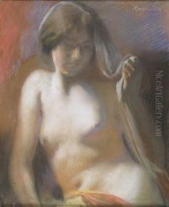 A Young Nude With A Veil