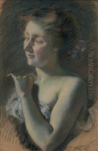 Portrait De Femme En Buste by Paul Albert Besnard