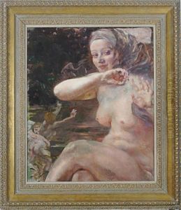 A Nude Seated By A Stream by Paul Albert Besnard