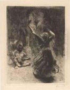 2 Bll.: La Dame En Noir - La Bayadere De Tanjore. by Paul Albert Besnard