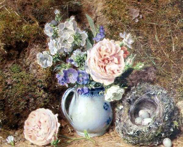 Still Life of Flowers and Nest - view 1