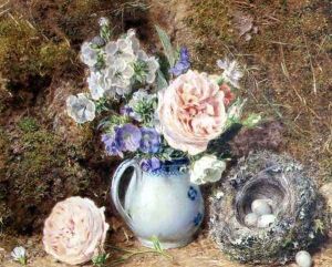 Still Life of Flowers and Nest by William Henry Hunt