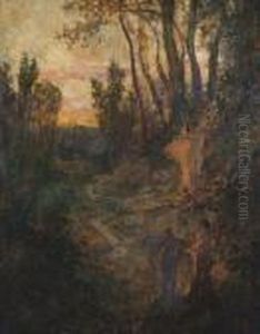 Nymphs In A Wood. by Paul Albert Besnard