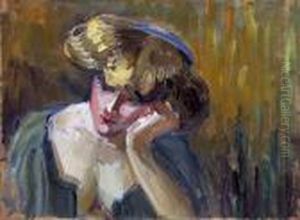 Portrait De Femme Lisant by Paul Albert Besnard