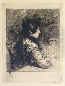 Portrait Of Madame Besnard by Paul Albert Besnard