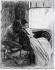 L'amour ; Le Flirt. Planches De La Suite La Femme. 1886.