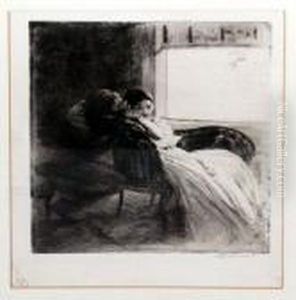 Le Flirt (d.52) by Paul Albert Besnard