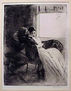 Le Flirt (delteil52) by Paul Albert Besnard