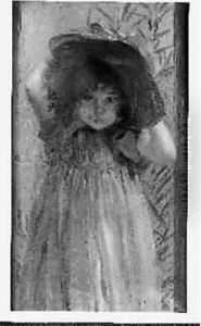 Fillette A La Robe Verte. by Paul Albert Besnard