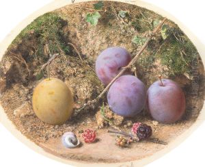 Plums and Mulberries by William Henry Hunt