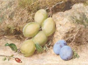 Magnum bonum and orleans plums by William Henry Hunt