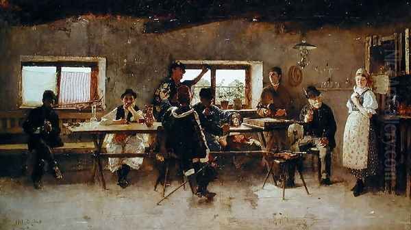 Revellers in a Pub, 1888 - view 1