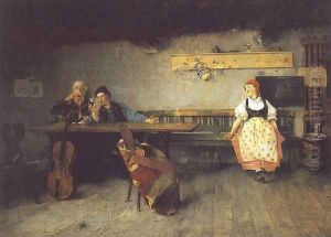 In the Tavern 1887 by Simon Hollosy