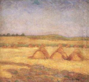After the Harvest 1908 by Simon Hollosy