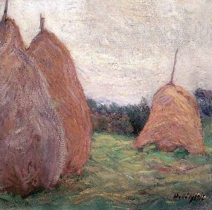 Haystacks 1912 by Simon Hollosy