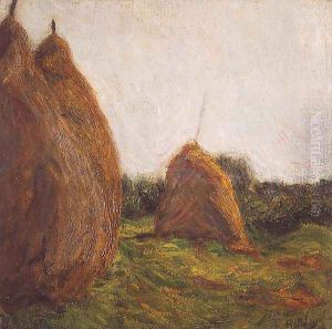 Haystacks 1912 2 by Simon Hollosy