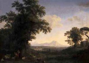 Arcadian Landscape by Jakob Philippe Hackert