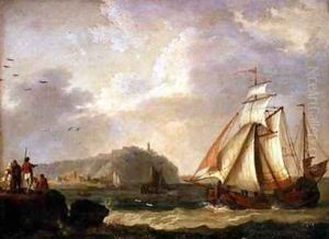 A Dutch Pink Returning to Shore by Jakob Philippe Hackert