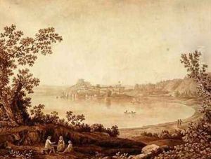 Lake Bracciano by Jakob Philippe Hackert