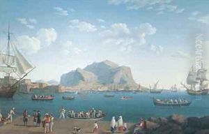 The Port of Palermo by Jakob Philippe Hackert