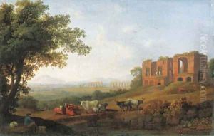 A view of the Roman Campagna by the Appian Way by Jakob Philippe Hackert