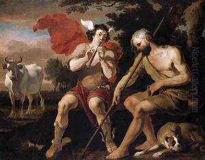 Mercury and Argos by Abraham Danielsz. Hondius