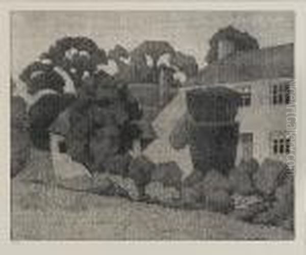 House And Yew Tree - view 1