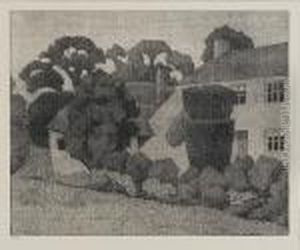 House And Yew Tree by Robert Polhill Bevan