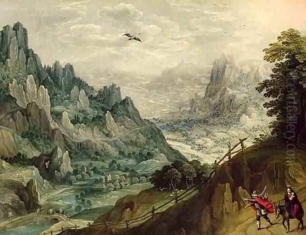 The Flight into Egypt, c.1598-1623 by Tobias van Haecht (see Verhaecht)
