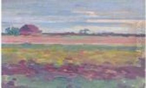 Cottage Across The Fields, Poland by Robert Polhill Bevan