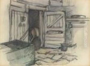 The Stable Door; And Bringing Up The Hounds, Exmoor by Robert Polhill Bevan