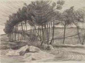 Poplars By The Road, Brittany by Robert Polhill Bevan