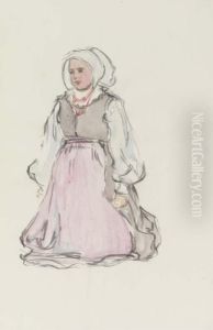 A Female Peasant With Bonnet