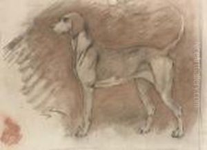 Hound At Attention by Robert Polhill Bevan