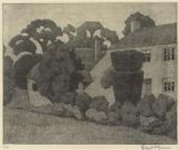 House And Yew Tree (d. 29) - view 1