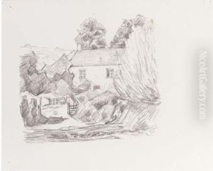View Of Luppitt, Devon; A Country Village; And A Country Lane by Robert Polhill Bevan