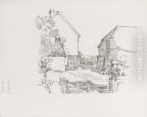 Study Of Lytchetts, Somerset; A Copse; And A Tumbledownfarmyard