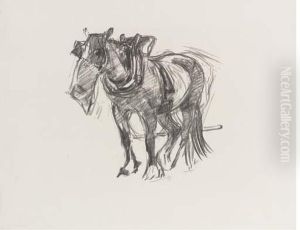A Study Of A Work Horse With Blinkers; Three Studies Of Workhorses; And A Horse And Cart by Robert Polhill Bevan